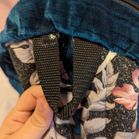 Upcycled Velvet Hawaiian Mini Backpack